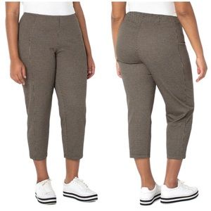Stitch Fix Liverpool Reese Slim Straight‎ Leggings Pull On Black/Tan Size 18W